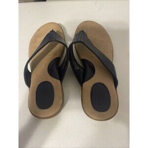 B.O.C. Born Concept Sandal Womens Size 8M Blue Thong Flip Flops Casual Leather